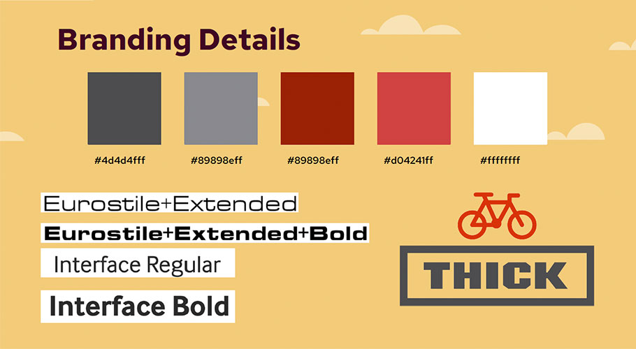 thick bikes branding details