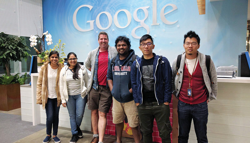 Students at Google for practicum.