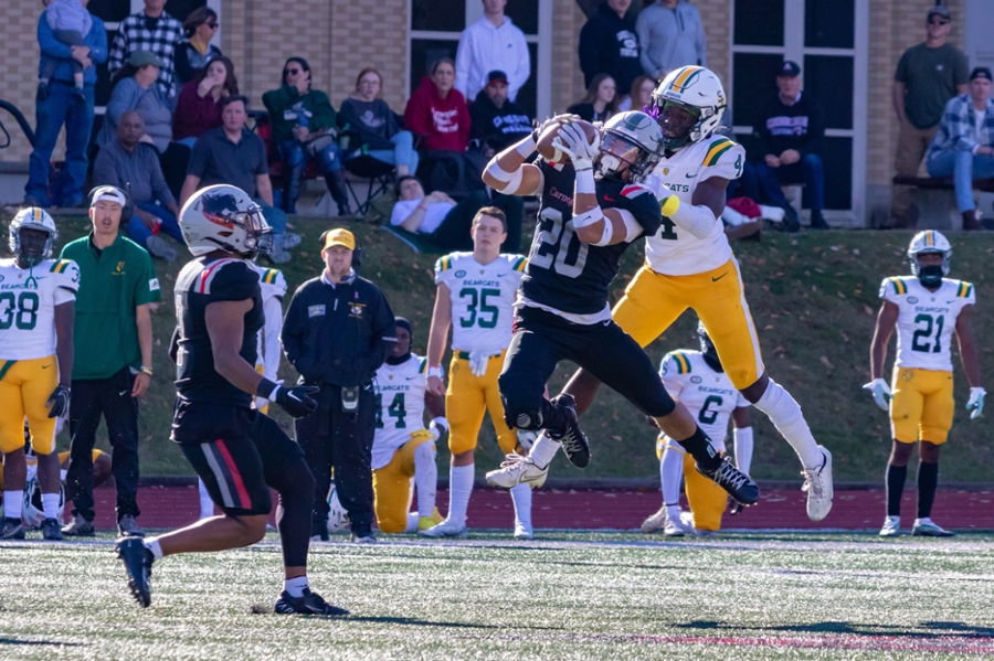Adrian Williams makes an interception in a win over St. Vincent