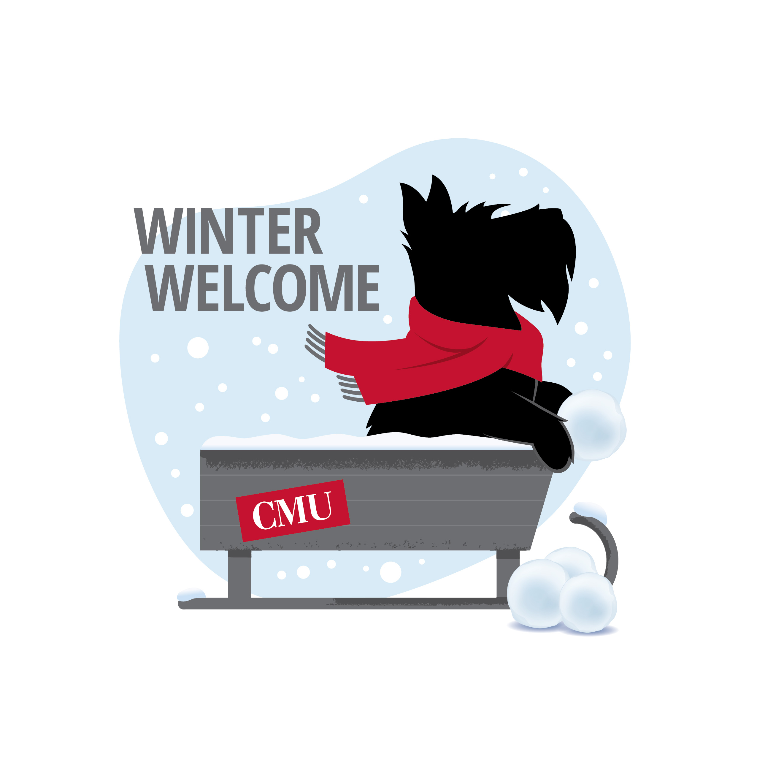 Scotty Dog Winter Welcome Graphic