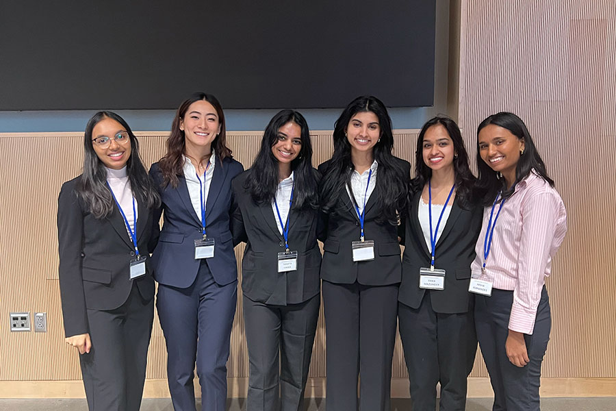 Churn Case Competition Team on presentation day at the Tepper School