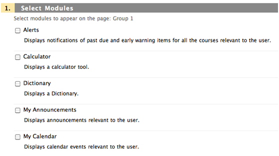 Add Course Module to Group Page Screenshot