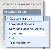 Course Availability Dialog Screenshot