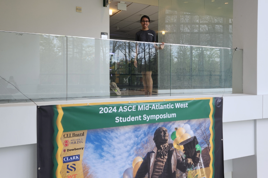 Shria Shyam on balcony at ASCE conference