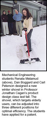 modified snow shovel