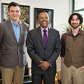 While Earl Lewis was on campus to deliver the keynote speech at Carnegie Mellon University’s Commencement ceremony, he also had the opportunity to interact with the five A. W. Mellon Fellows in the Humanities, who include Department of English students Jessica Harrell, Susan Tanner and Pierce Williams.