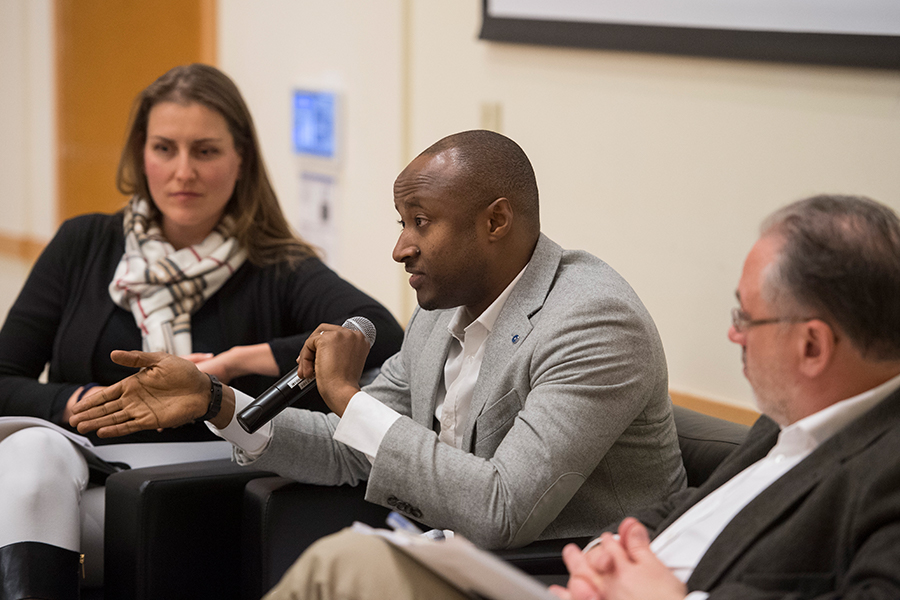 Kasia Snyder, Hussein Alfa Nafo and Paul Watkinson