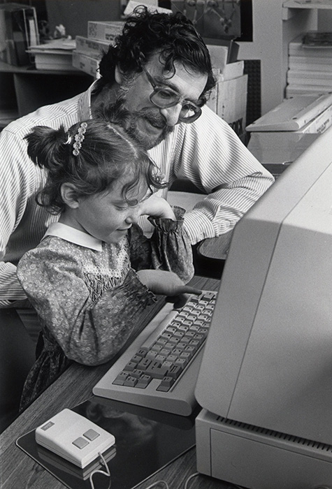 Klahr and a child at a computer