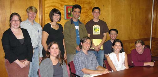 2008 - (back row L-R) Cressida Magaro, Kevin Willows, Jodi Davenport, Ido Roll, Bryan Matlen, Ben Shih (front row L-R) Stephanie Siler, Tom Lauwers, Jamie Jirout, Ruth Wylie (not pictured are Mari Carey, Junlei Li, Audrey Russo.)