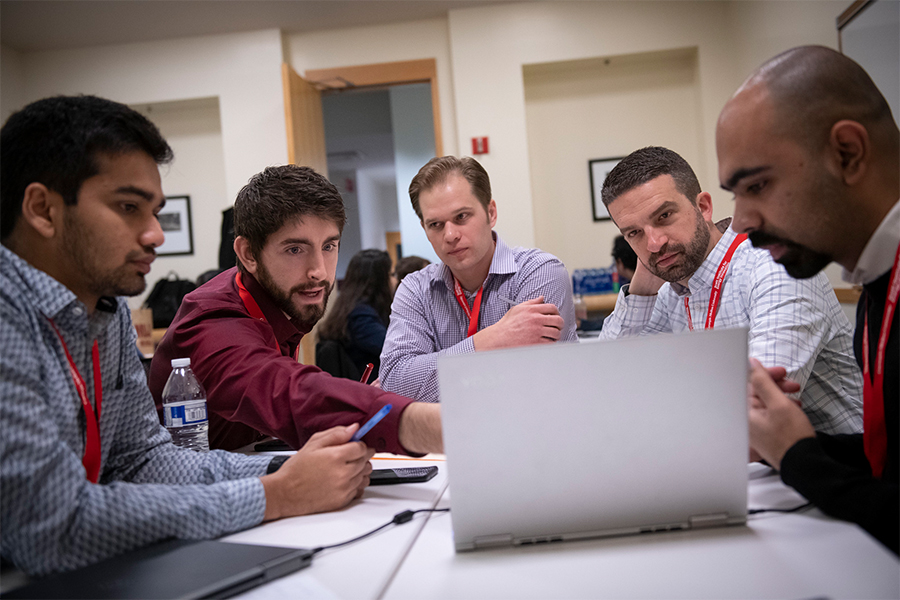 students working at 2019 CMU VentureWell Energy Hackathon