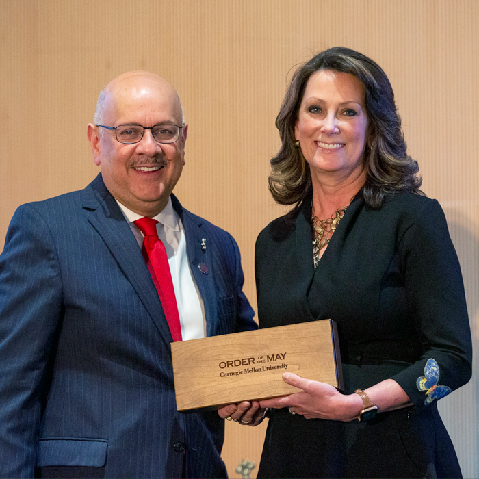 President Farnam Jahanian with Kristen Kurland