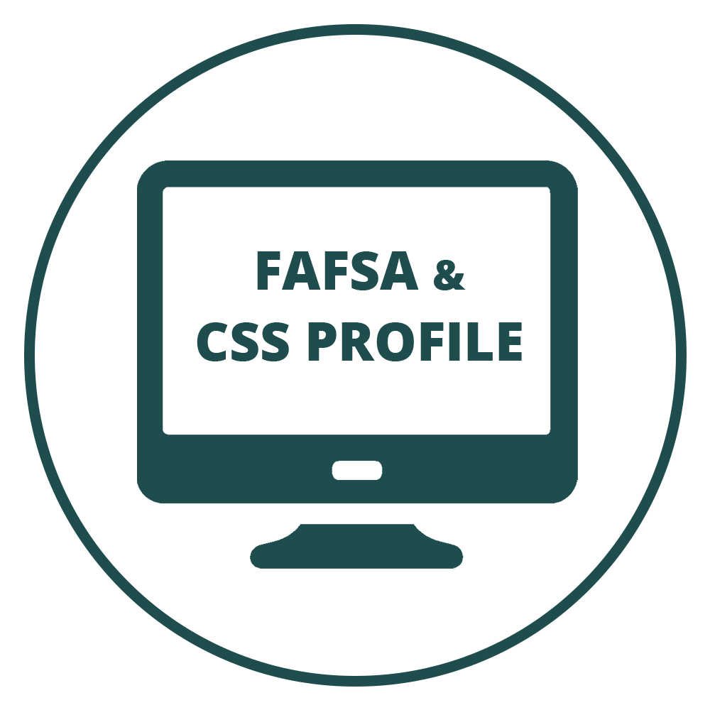 Computer icon with the text FAFSA