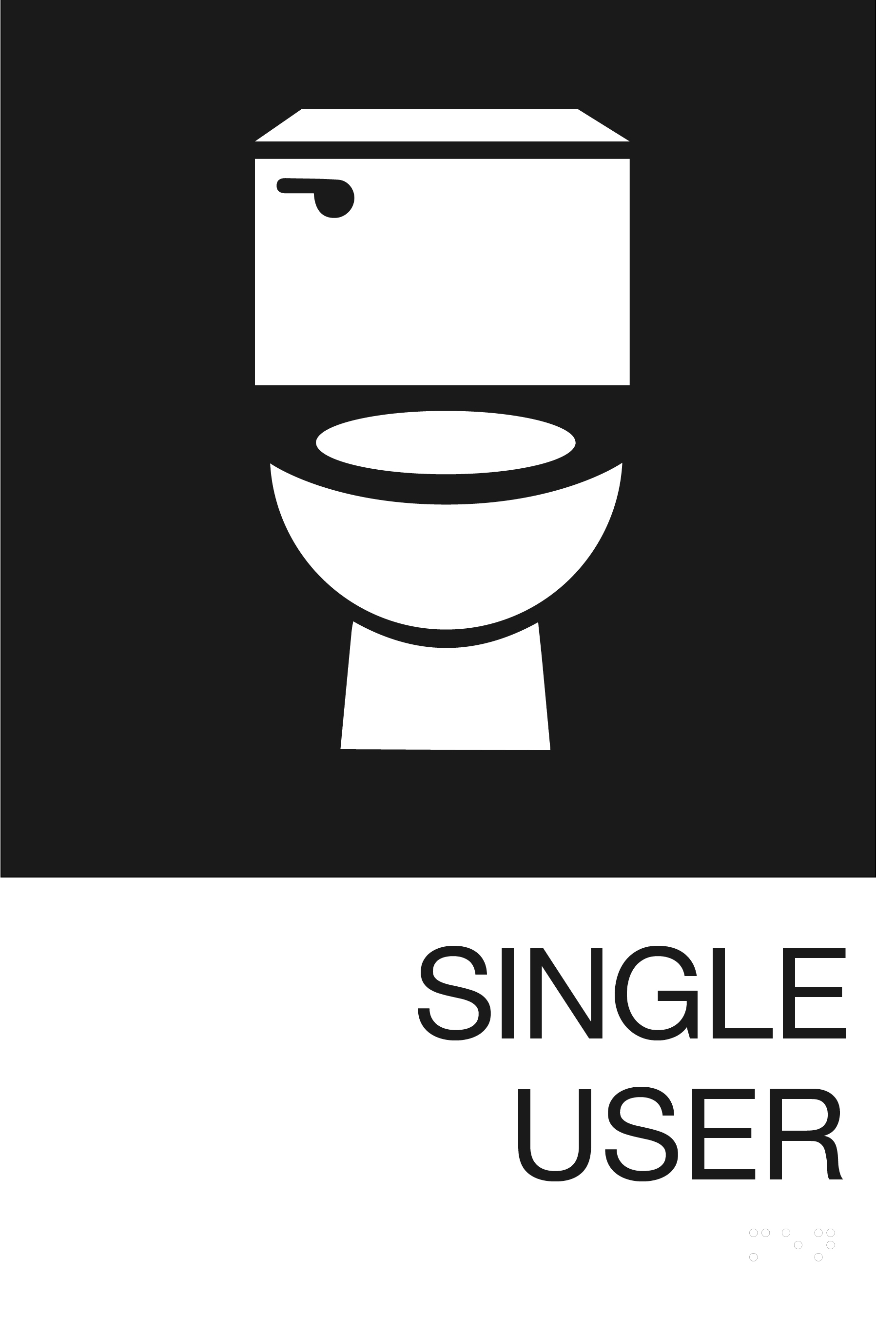 single-user bathroom sign