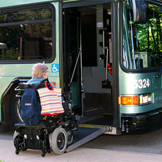 Bus with Handicap Ramp