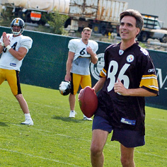 Randy Pausch with Steelers