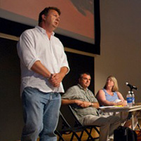 Panel session with production crew