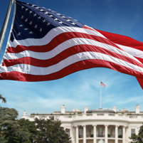 White House and American Flag