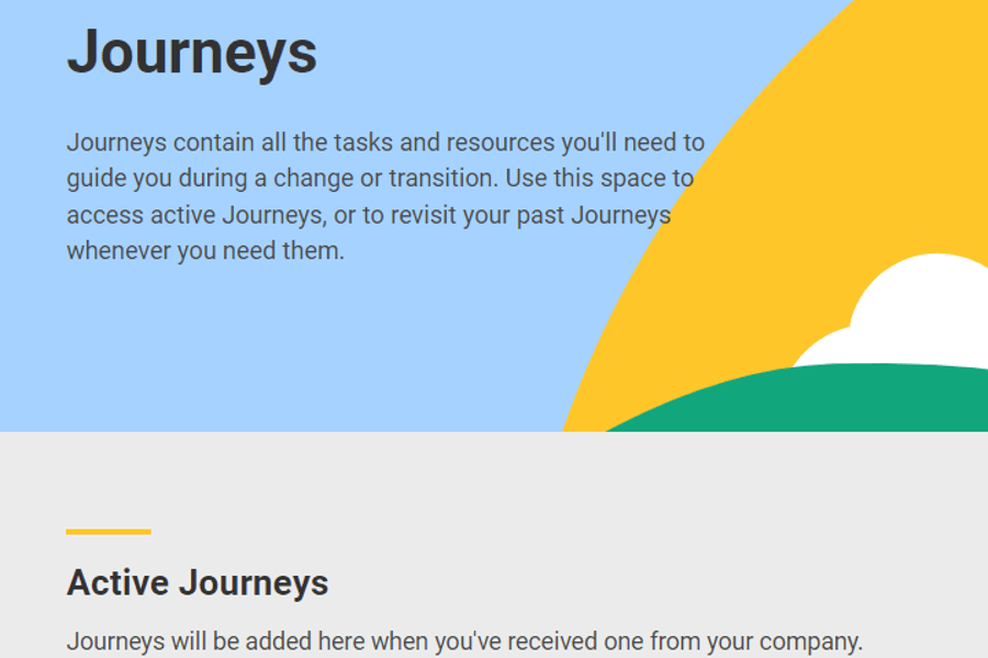 Screenshot of the Workday Journeys page