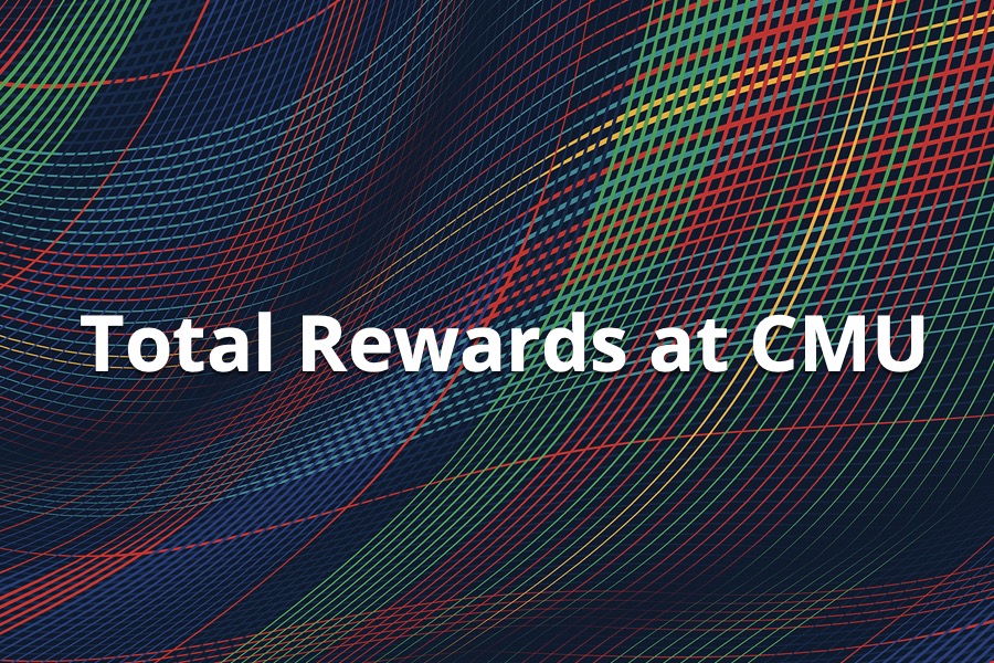 Graphic that says Total Rewards and includes tartan wave.