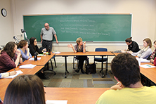 Chris Klug Jane Bernstein teaching 'Advanced Screenwriting.'