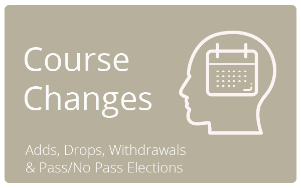 Course Changes (Adds, Drops, Withdrawals & Pass/No Pass Elections)