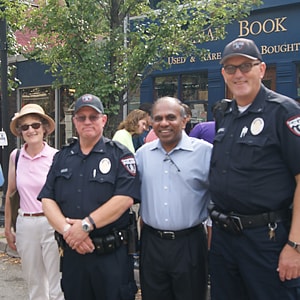 Doctor Suresh photo with Police on the street
