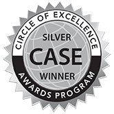 silver CASE award badge