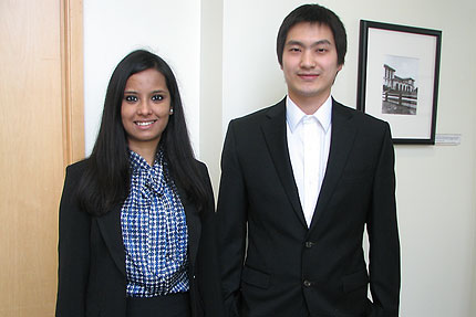 Dia Das (left) and Qin Gao