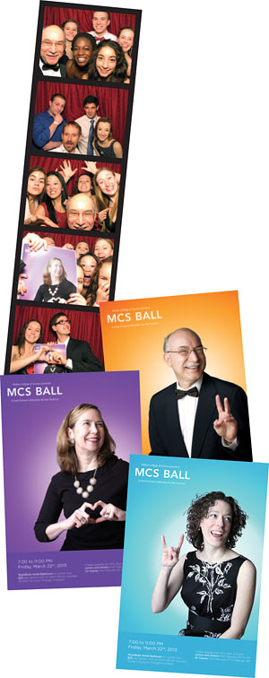 MCS Ball posters and photo booth pictures