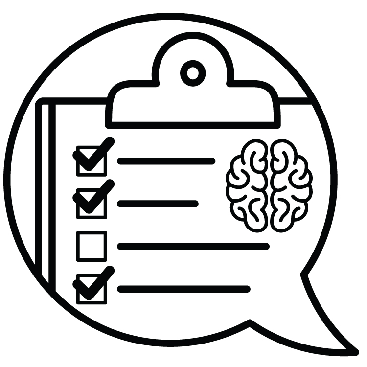 a logo with a brain and a checklist representing Meredith Schmehl