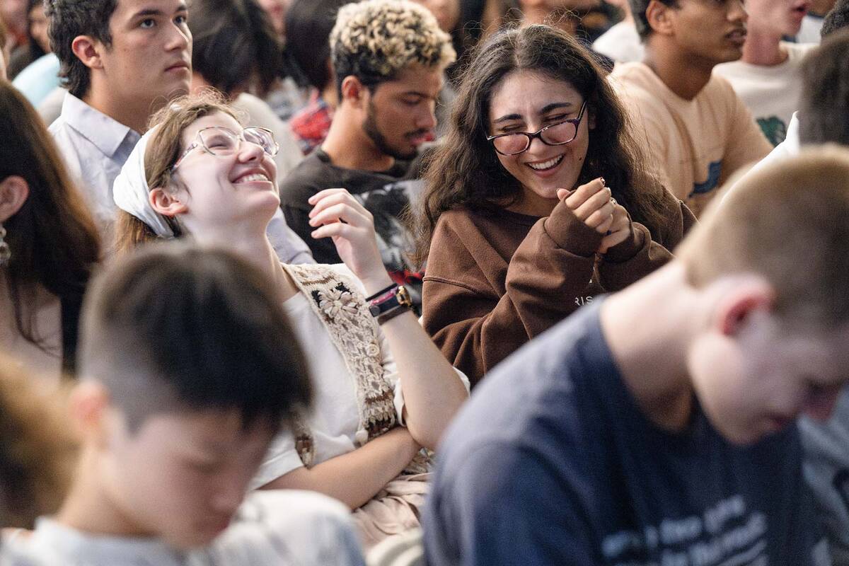 Students at Convocation.