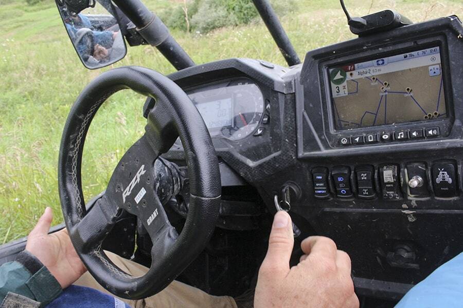 A steering wheel