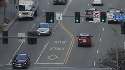 Image of a busy city street