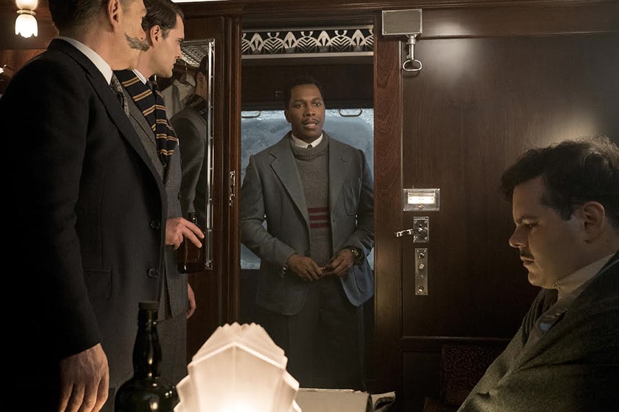 Leslie Odom, Jr. and Josh Gad in "Murder on the Orient Express." 
