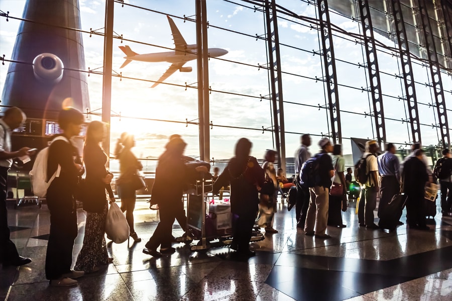 Image of a busy airport