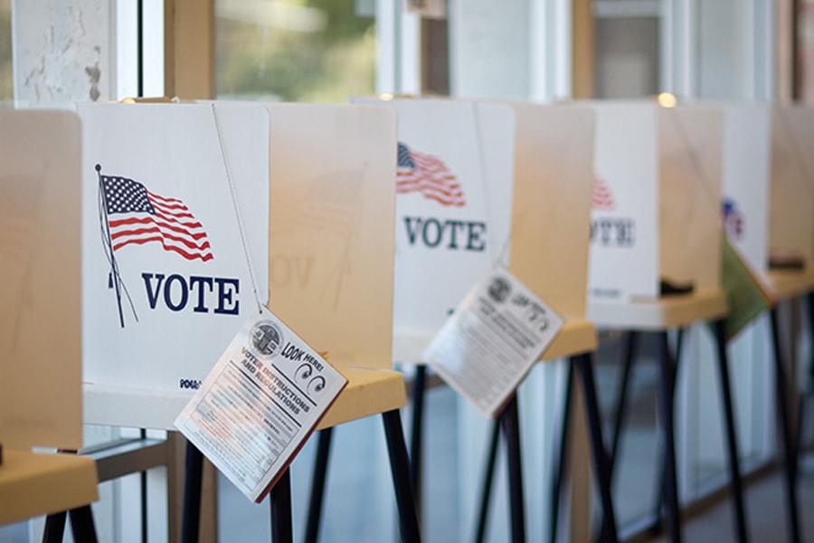 Image of voting booths