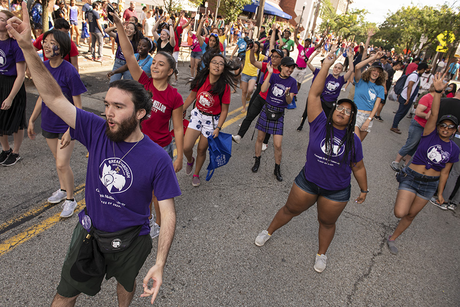 A photo of students at the Craig Street Crawl