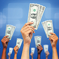 money in hands