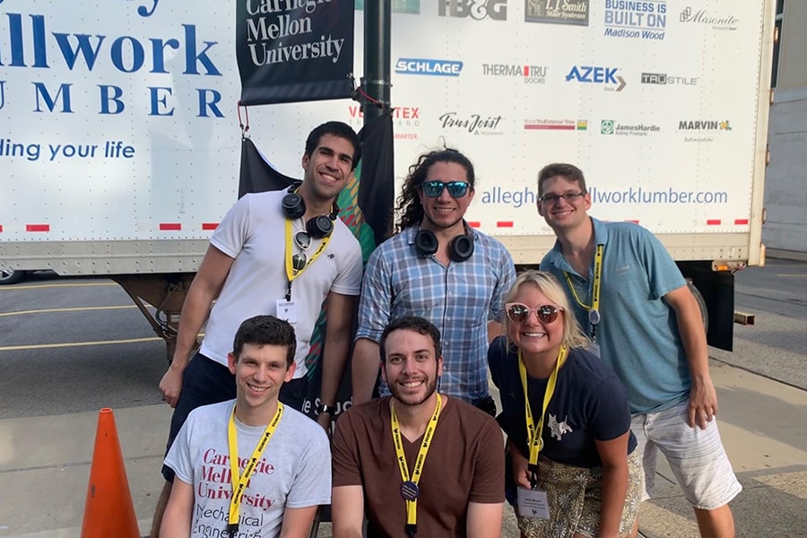 image of Josh Gyory with GSA colleagues at the graduate student orientation last year