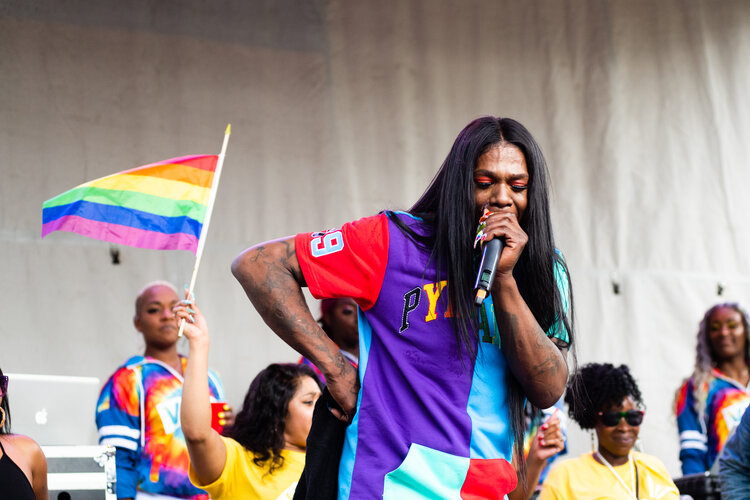 Performer at People's Pride 2019.