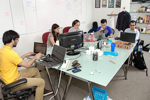 photo of Project Olympus students at work