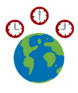 illustration globe that is a clock