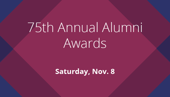 Alumni Awards save the date for Nov. 8