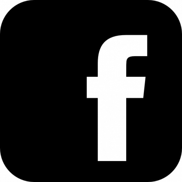 black and white Facebook logo