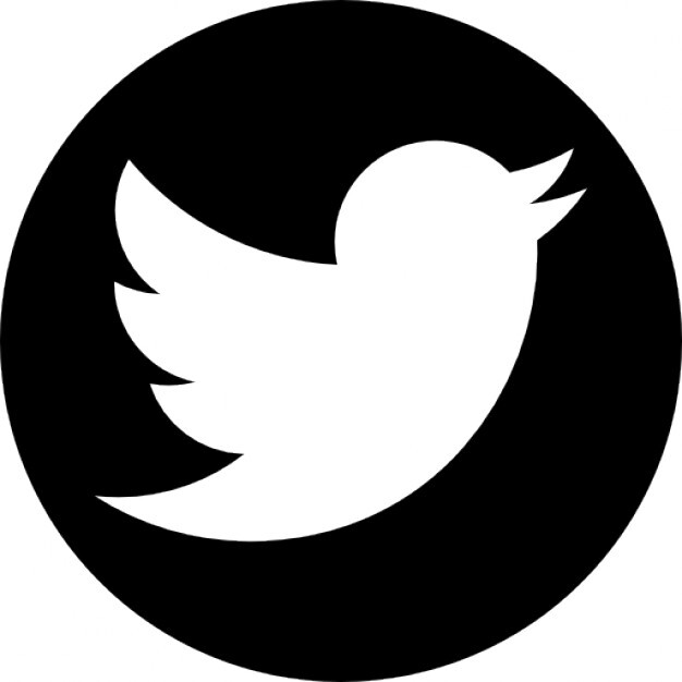 black and white Twitter logo