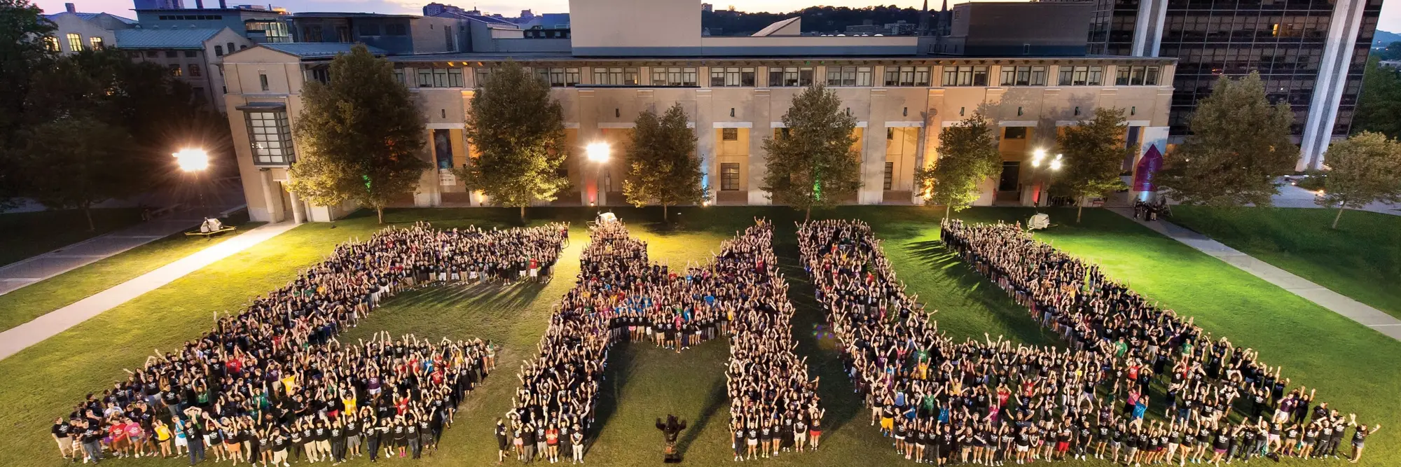 Students Spelling out CMU on Campus