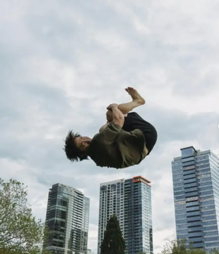 Brian doing a flip