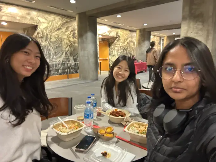 Gina and friends posing for a photo