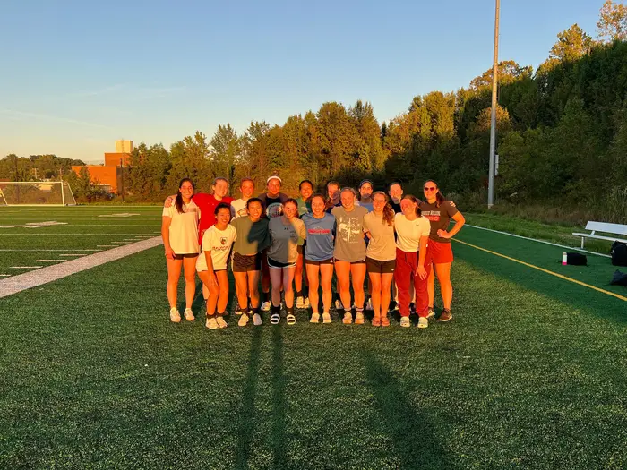 Lydia and friends pose for a photo