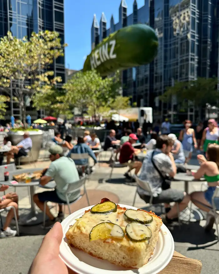 Pickle pizza at Picklesburgh